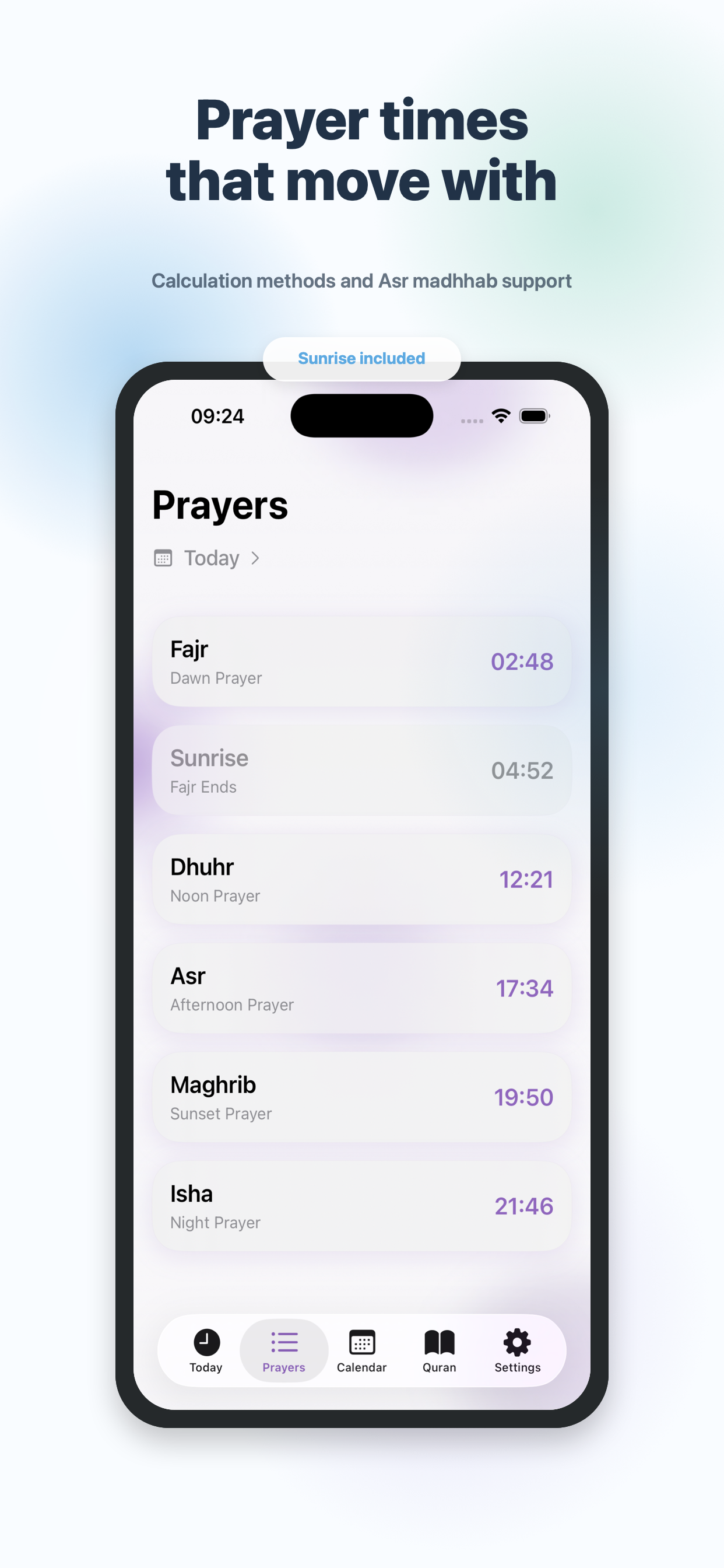 Safa prayer times preview