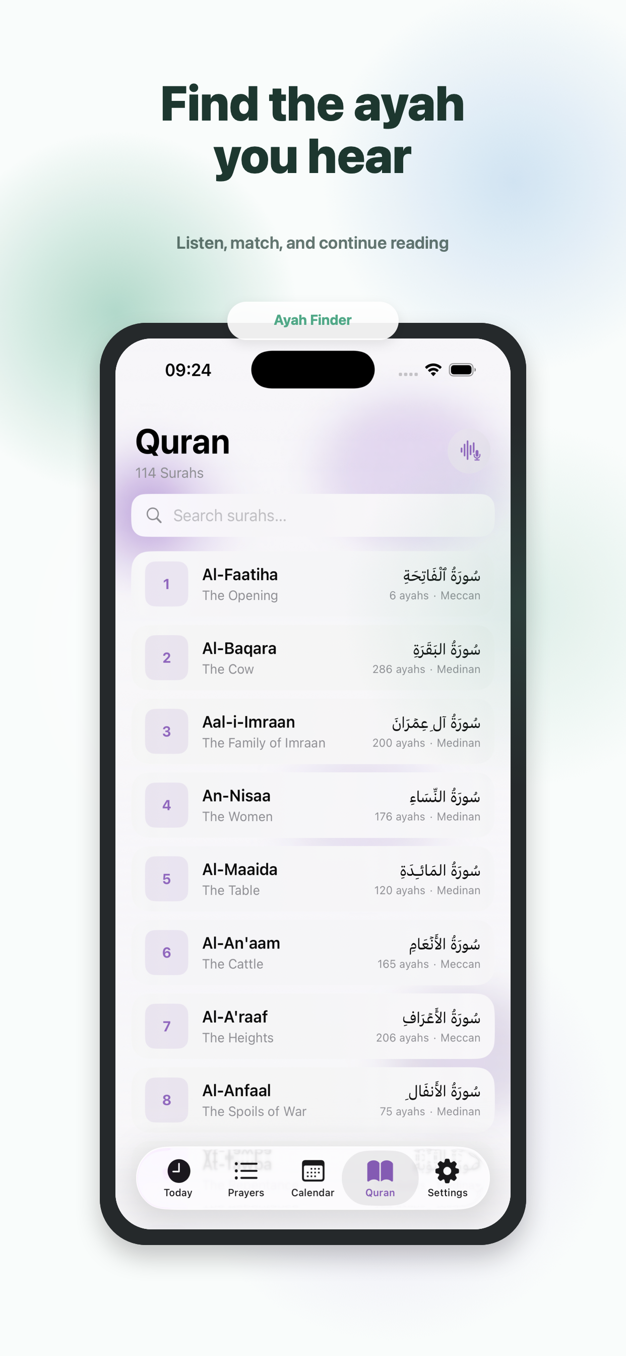 Safa ayah finder preview